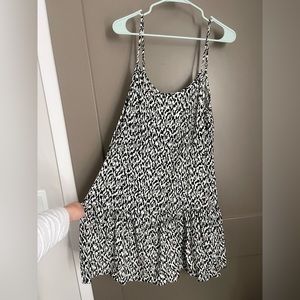 Adorable black and white slip dress